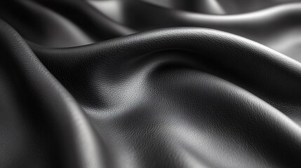 Fototapeta premium Black leather, close-up of texture.