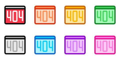 Editable 404 error, page not found vector icon. Part of a big icon set family. Perfect for web and app interfaces, presentations, infographics, etc