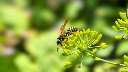 yellow flower on green background