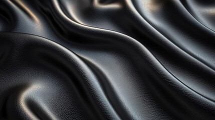 Obraz premium Black leather, close-up of texture.