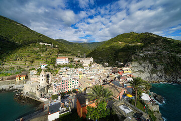 Vernazza seen from Castello Doria.