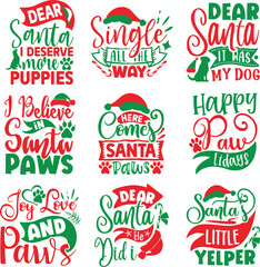 Dog Christmas svg designs bundle