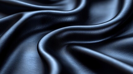 Fototapeta premium Black leather, close-up of texture.