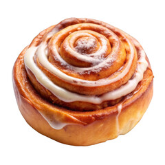 Fototapeta premium Cinnamon Roll on a transparent background.