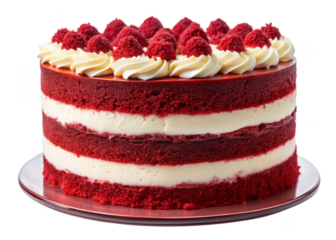  Red Velvet Cake on a transparent background.
