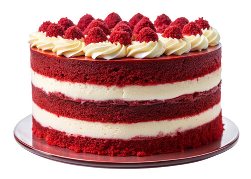  Red Velvet Cake on a transparent background.