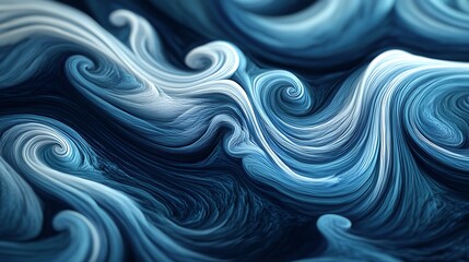 blue and white fluid ink abstract background 