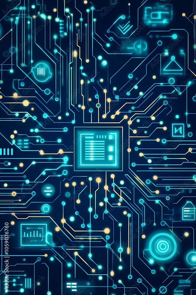 Poster circuit board background blank background with copy space for design projects