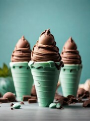 Homemade Es Potong, Traditional Old School Popsicle Ice Cream from Indonesia. Usually Make from Coconut Milk and Sugar