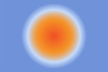 blue and orange round aura gradient background, circle gradient shape wallpaper, modern contemporary design	