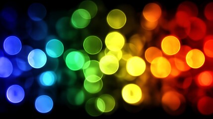 Fototapeta premium Rainbow Bokeh Lights Background Subtle Blur Background with Space for Custom Text