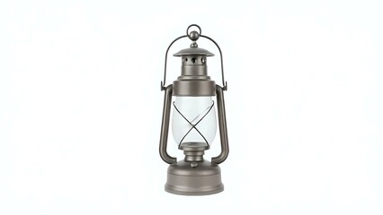 Classic Oil Lantern on White Background