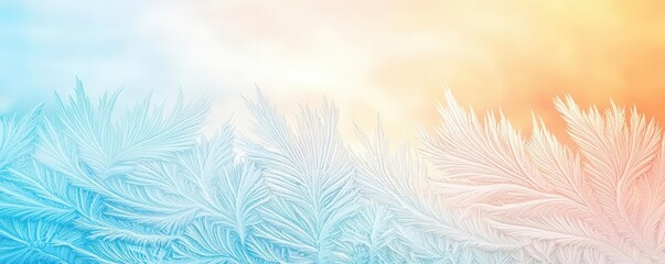 Obraz premium Closeup of frost on a window, intricate ice patterns, chilly winter morning