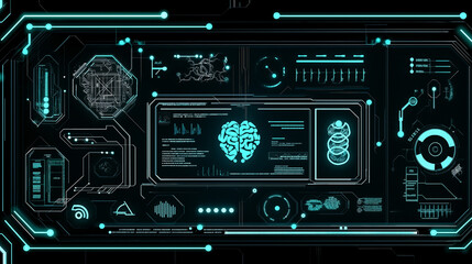Fototapeta premium Professional workspace setup, displaying data analytics, charts, and reports. Ideal for themes of productivity, technology, and data-driven decision-making.