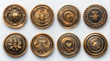 Set of Round Gold Coins