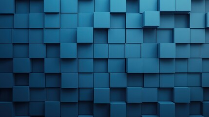 Geometric Blue Cube Background for Design Projects