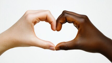 Interlocking hands forming a heart symbol of love.
