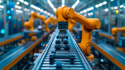 Modern Manufacturing. Robotic Arms in Action