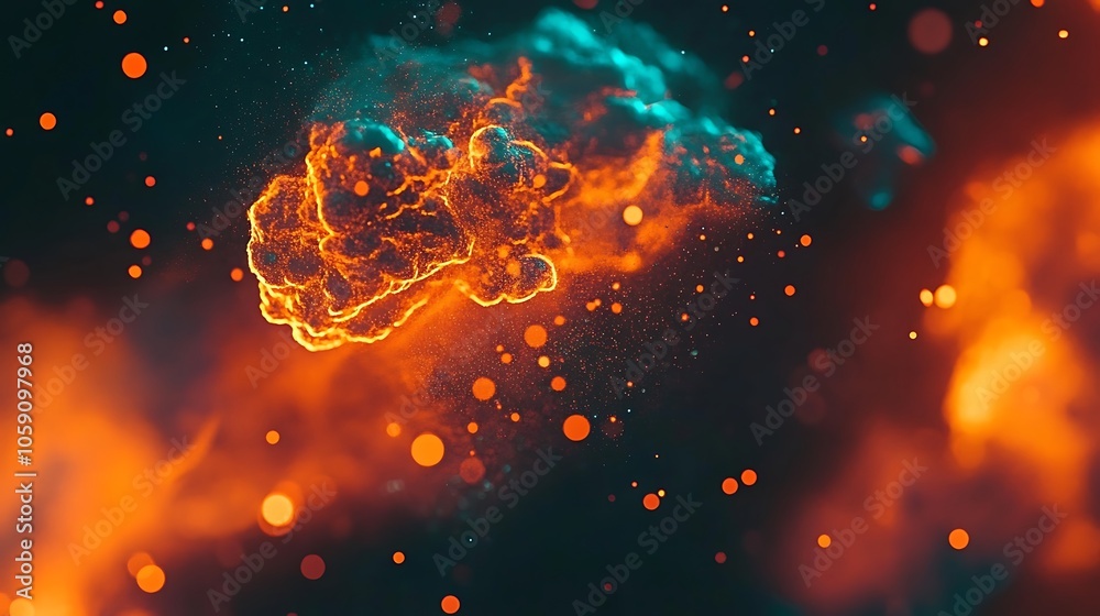 Poster abstract cosmic background light gradient background with room for typography