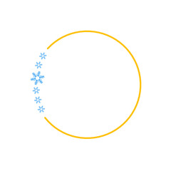 snowflake circle frame