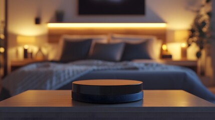 product display podium in a bedroom