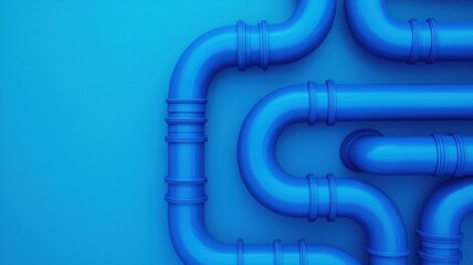 Exploring the intricate design of blue plumbing pipes a study in industrial aesthetics and functionality