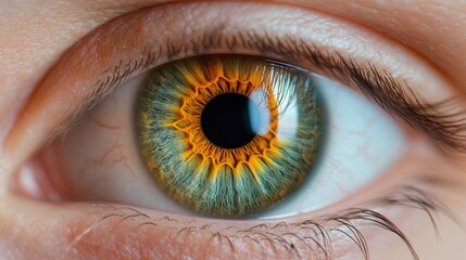 Eye Reflection with Swirling Atoms Design