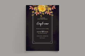 BRIDAL SHOWER FLORAL INVITATION TEMPLATE 