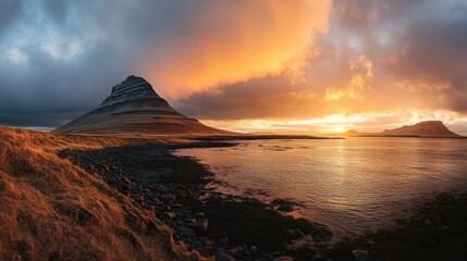 Epic Sunset Over Mountainous Landscape