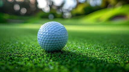Obraz premium Golf ball on the green.
