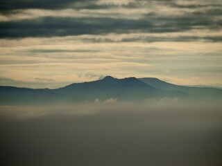 misty morning in the mountains