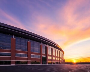 Obraz premium Sunrise View of Stadium from Outside