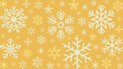 pattern of golden snowflakes christmas background, vectoe illustration, for festive design, invitation, holiday projects.