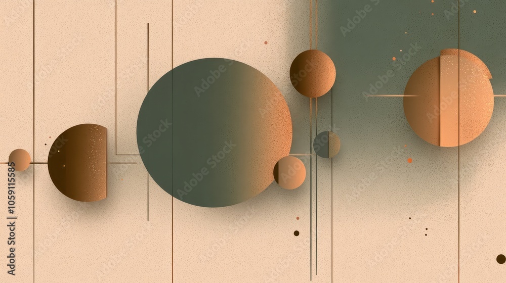 Poster soft yellow-to-gold gradient with circular and rectangular shapes lightly arranged on the edges, pro