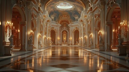Fototapeta premium Grand Hallway of a Palace