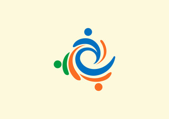 Group of partnership logo symbol