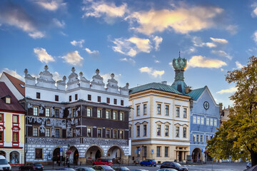 Fototapeta premium Main square in Litomerice, Czech republic
