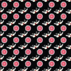 Obraz premium Seamless pattern with a christmas landscape.