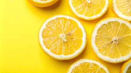 lemon and orange slices background 