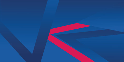 Minimal geometric blue red banner geometric shapes light technology background abstract design. Vector illustration abstract graphic design banner pattern