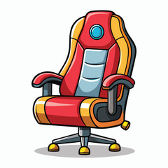 hand drawn gaming chair cartoon vector illustration