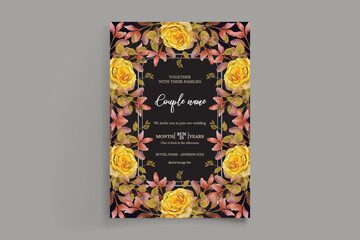 BRIDAL SHOWER FLORAL INVITATION TEMPLATE 