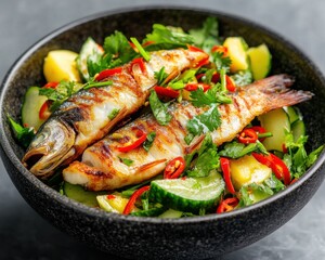Crispy Fish Salad with Mango and Chili