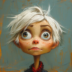 A Hilarious Caricature of a Blonde Girl