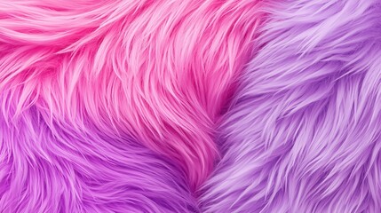 Fototapeta premium Vibrant pink and purple faux fur textures create a soft and inviting background.