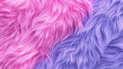 Fototapeta premium A vibrant close-up of pink and purple fluffy textures, creating a playful and whimsical atmosphere.