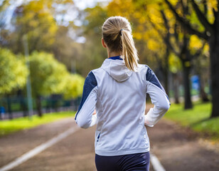 Bieganie jogging po parku 