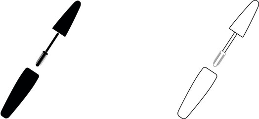 Mascara isolated on white background. Makeup vector icon.