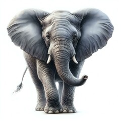 Fototapeta premium Majestic Elephant in Detailed Illustration