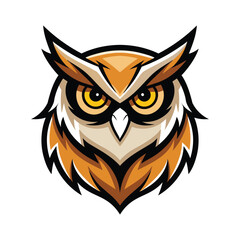 Owl Eyes Mascot Logo Vector Illustration for Wildlife and Brand Design